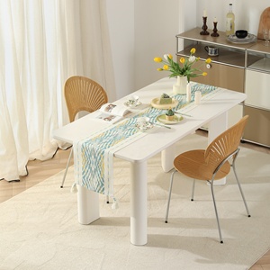 Nuovo stile fattoria Design moderno all'ingrosso fiore <span class=keywords><strong>Runner</strong></span> Wedding tavolo festa stampa di fiori di lusso cotone intrecciato <span class=keywords><strong>Runner</strong></span> - Product Image 3