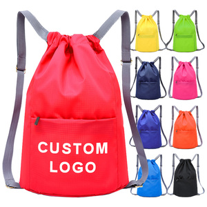Custom Logo Waterproof <b>Drawstring</b> <b>Backpack</b> Outdoor Sports for Gym Light-weight Foldable Bags with Logo - Product Image 1