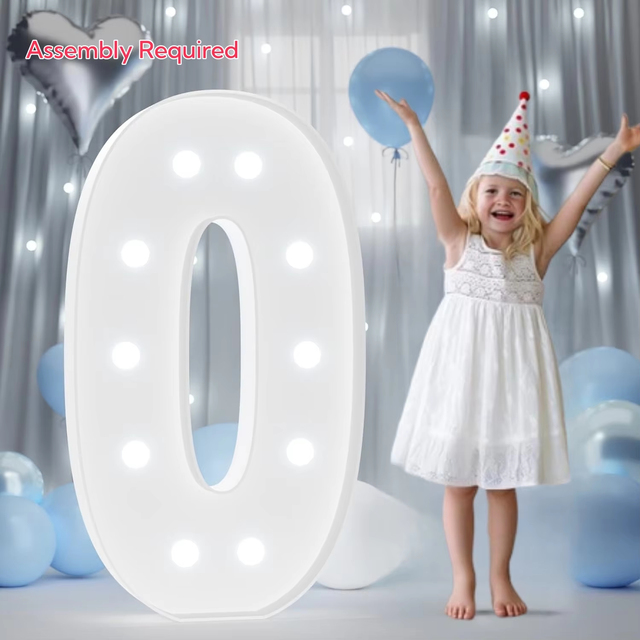 New Giant Large Electronic Number Signs Led RGB 4ft 5ft Marquee Letters Lights for Event Wedding Supplies Decor