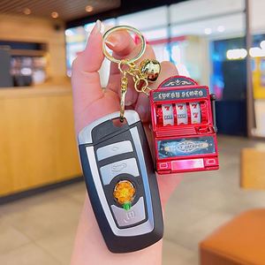 Plastic Mini Lucky Jackpot Keyring Slot Machine Keychain Gambling Slot Machine <b>Key</b> Chains - Product Image 2