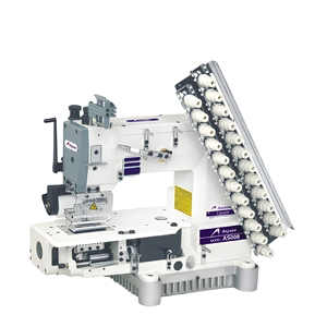 Machine à coudre industrielle manuelle à triple aiguille et double chaîne AS008-13032P, haute productivité, neuve - Product Image 1