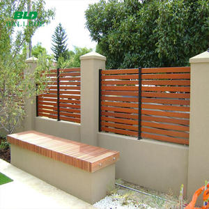 Paneles de Cerca de Privacidad de Aluminio con Diseño de Madera Moderna para Jardín, Suministrados por el Fabricante - Product Image 2