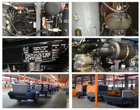 Compresseur d'air diesel mobile à entraînement direct refroidi par air, monté sur skid, Airman GENOR POWER GCM5, 12 bars, 385/185 CFM, pour le terrassement