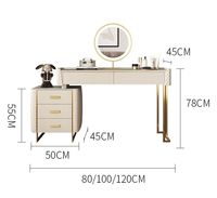 Coiffeuse rétractable de luxe léger, meuble de rangement nordique, bureau de maquillage moderne et simple pour petite chambre