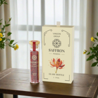 Tubes en verre borosilicate de haute qualité pour le stockage des épices safran, flacons en verre hermétiques avec bouchon en bambou et emballage de luxe