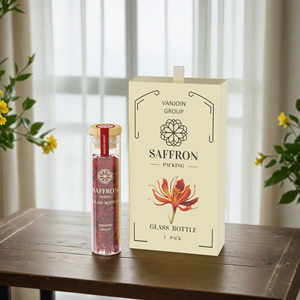 <span class=keywords><strong>Tubes</strong></span> en verre borosilicate de haute qualité pour le stockage des épices safran, flacons en verre hermétiques avec bouchon en <span class=keywords><strong>bambou</strong></span> et emballage de luxe - Product Image 6
