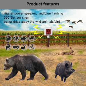 911U Новая индукционная сигнализация 360 градусов с 4 каналами, громким звуком и световым оповещением, отпугиватель животных, солнечная сигнализация - Product Image 5