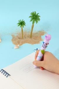 Bút bi nhiều màu KUKI dễ thương 10 màu sắc, họa tiết hoạt hình mùa hè mát mẻ, dành cho học sinh, văn phòng phẩm dễ thương Kawaii. - Product Image 3