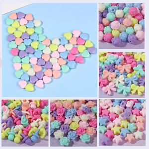 Cuentas Sueltas de Acrílico de 10 mm con Forma de Corazón, Estrella, Rosa, Cruz, Letra, Mariposa y <span class=keywords><strong>Elefante</strong></span>, para Manualidades, Joyería y Juguetes - Product Image 2