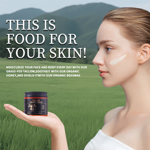 Hydratant et Baume au Suif de Bœuf Fouetté Marque Blanche pour les Soins de la Peau, Biologique, Issu de Bœuf Élevé à l'Herbe, avec du Miel Brut - Product Image 2