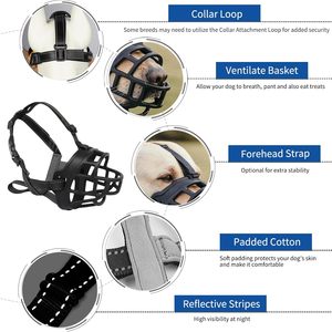 ปากสุนัขปรับได้ป้องกันการกัดเห่าป้องกันการกินโดยไม่ได้รับอนุญาตอุปกรณ์ฝึกสัตว์เลี้ยงขนาดเล็กกลางสุนัข - Product Image 3