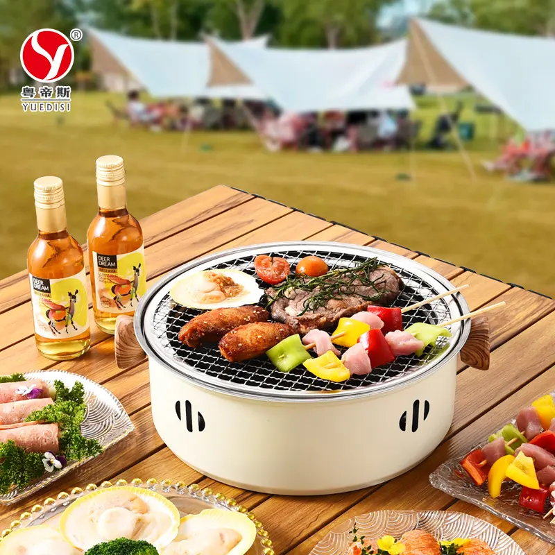 Yuedisi Barbecue stufa portatile forno a carbone Mini Barbecue Grill per campeggio all'aperto pic-nic Travel