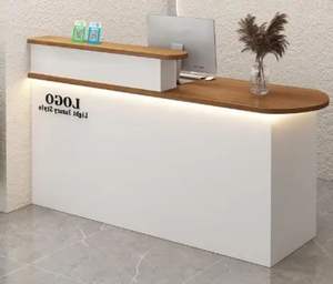 Minimimalist Modern Office Checkout Counter & Cash Register <b>Small</b> Backrest for Laboratory Barbershop - Product Image 3