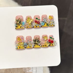 <span class=keywords><strong>Uñas</strong></span> Postizas Acrílicas 3D <span class=keywords><strong>de</strong></span> Lujo TSZS con Diseño <span class=keywords><strong>de</strong></span> Flor, Forma <span class=keywords><strong>de</strong></span> Pico <span class=keywords><strong>de</strong></span> Pato, Hechas a Mano, 10 Piezas, Reutilizables - Product Image 4