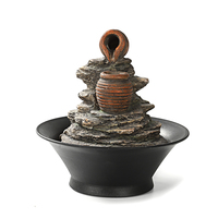 Fuente de Cascada Artificial de Resina Weivista, Decoración Fengshui para Mesa de Oficina Interior