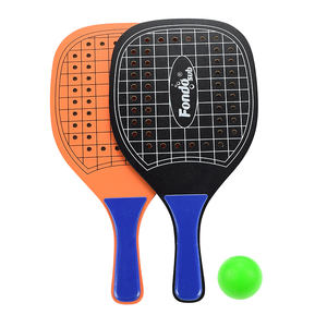 ชุดไม้พายสำหรับเด็กและผู้ใหญ่ในบ้านไม้ตีเทนนิสชายหาด2ลูกแพดเดิลบอลพีวีซี - Product Image 1