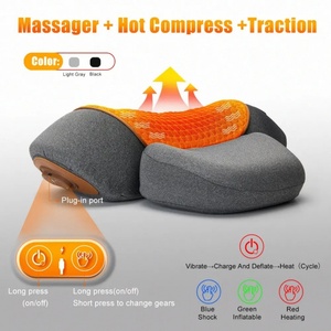 Cuscino per il Collo in Memory Foam con Funzione Massaggio Shiatsu e Trazione per il <span class=keywords><strong>Relax</strong></span> e il Comfort della Colonna Vertebrale - Product Image 1