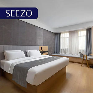 Ensemble de meubles de chambre à coucher d'hôtel en bois moderne européen, luxe sur mesure avec garantie de 10 ans - Product Image 1