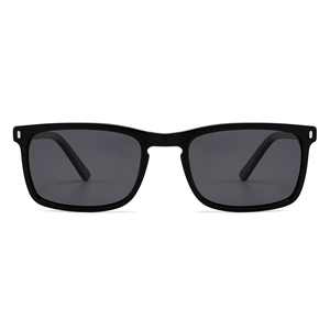 Classic Way farer Rectangle Full Rim Sunglasses Black Frame <b>Polycarbonate</b> Lens Anti-Uv Protection Unisex Adult - Product Image 5