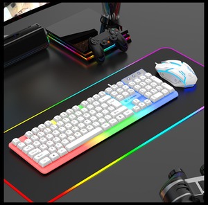 Juego de teclado de ratón para juegos de deportes electrónicos retroiluminado RGB GTX350 sensación mecánica USB para conexión por cable <span class=keywords><strong>Bluetooth</strong></span> 104 teclas Metal luminoso - Product Image 2