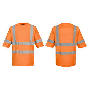Camisa de Seguridad de Alta Visibilidad con Certificación ANSI/ISEA 107, 100% Poliéster, Manga Larga con Rayas, Uniforme de Trabajo Industrial para Hombre - Product Image 5