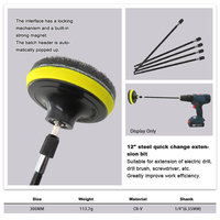 Adaptateur d'extension de porte-embout hexagonal noir de 300 mm, tige de connexion à changement rapide de 6 mm pour perceuses, accessoires d'outils
