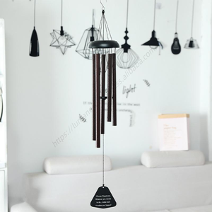 Campanas de Viento Decorativas para el Hogar E146, Tubos de Aluminio de 36 Pulgadas, Personalizables con Palabras, Decoración Colgante para Exteriores, Campanas de Viento Conmemorativas - Product Image 5