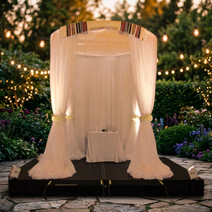 Support télescopique pour rideaux de mariage, panneaux muraux, ensembles de rideaux pour événements - Product Image 1