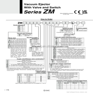 Espulsori sottovuoto SMC gruppo vuoto ZM133H-K5LZ-E15L con valvole e interruttori - Product Image 4