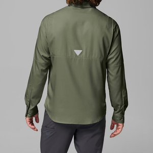 <span class=keywords><strong>Camisa</strong></span> de Pesca y Senderismo de Manga Larga para Hombre, Protección UV UPF 50, Color Sólido, Poliéster Personalizado, MOQ Bajo - Product Image 2