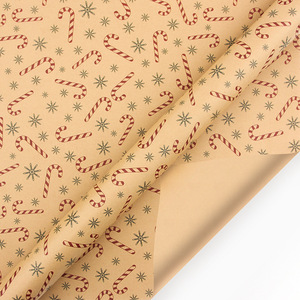 80g Christmas series gift <b>wrapping</b> <b>paper</b> 50*70 sheets of kraft <b>paper</b> uncut color printing in stock customizable - Product Image 1