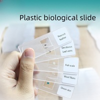 Transparent Plastic Prepared Biological Microscope Slides Specimen Slides with Storage Box Plant Animal Tissue Specimen Slides