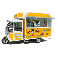 Tricycle alimentaire de haute qualité avec congélateur, chariot alimentaire électrique, chariots à café, remorque alimentaire pour crème glacée