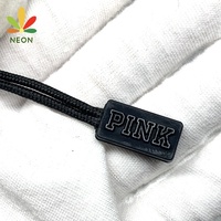 Tirettes de fermeture éclair en plastique/PVC avec logo personnalisé en relief, finition sans nickel, couleur et taille personnalisées