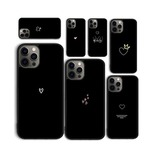 Linee semplici nere amore <span class=keywords><strong>cuore</strong></span> <span class=keywords><strong>nero</strong></span> custodia del telefono per <span class=keywords><strong>iPhone</strong></span> 16 15 14 12 13 PLUS X XR 11 PRO MAX Cover posteriore Fundas - Product Image 1