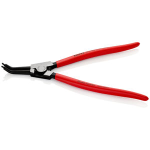 Pince à circlips KNIPEX 46 31 A42 pour circlips externes sur arbres 45° coudés, revêtement en résine - Product Image 1