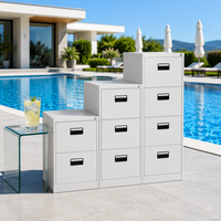 Armoire de classement verticale en métal à 2 ou 4 tiroirs, rangement de bureau durable, armoire à dossiers latérale, design personnalisé
