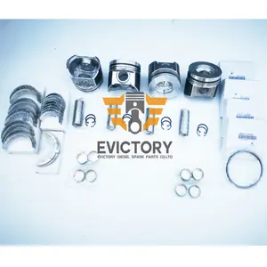 For KUBOTA V3800 piston + ring + overhaul gasket kit + big small bearing + connecting rod con rod