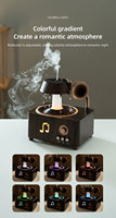 2026 nouveau Unique ménage Gramophone haut-parleur blanc bruit rotatif goutte de pluie humidificateur 7 couleur Led huile essentielle diffuseur d'arôme