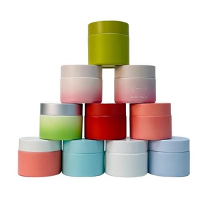 50ml 100ml Custom Color Matte Glass Cosmetic Jar for Skin Care with Plastic Cap and Tube - Product Image 6