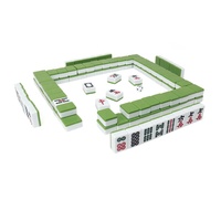 Tuiles de Mahjong Chinoises de Luxe Personnalisées en Gros, 144 Pièces, Taille du Moule 30mm, Bicolores Vert et Blanc pour Jeux de Table