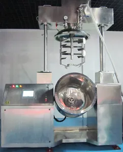 뷰티 크림 생산 라인 알로에 베라 젤 만들기 기계 진공 균질제 유화기 전기 증기 가열 믹서