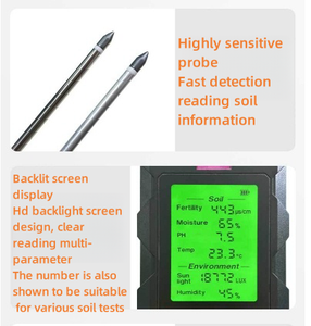 Nhà Máy Giá 6in1 thông minh đất Tester độ phì nhiêu Ph/độ ẩm/tmep/ánh sáng mặt trời/độ ẩm đất Meter nông nghiệp vườn nông dân - Product Image 2