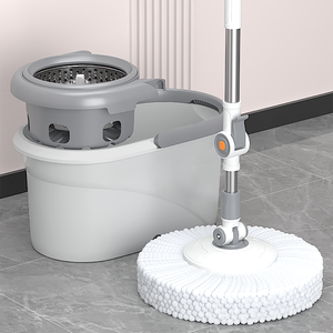 איכות גבוהה 360 ספין קל פעולה נתיק דלי יבש ללא ידיים מיקרופייבר ראש צורה רצפה לשימוש ביתי - Product Image 2