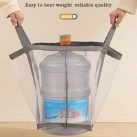 Panier à linge pliable en maille pratique, respirant, léger et durable, pour vêtements et jouets en peluche, avec poignée pour armoire