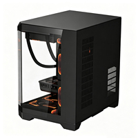 Boîtier PC Gaming MicroATX Mid-Tower avec panneau latéral en verre trempé pour carte graphique de carte mère de bureau en stock