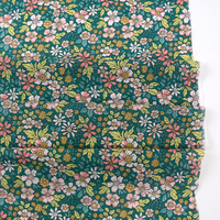 Tissu en coton imprimé de belles fleurs, impression numérique personnalisée, coton doux pour robe, vêtements pour femmes, vente en gros