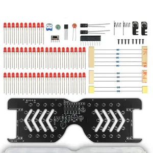 Kit de fabrication de lunettes électroluminescentes LED activées par la voix Diode électroluminescente lumière clignotante bricolage Kit électronique assemblage de soudure