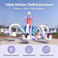 Manège Octopus Rotatif Thrill Factory, Attraction d'attraction géante Octopus personnalisée avec cabine de levage hydraulique rotative pour fête foraine