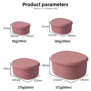 OEM ODM Food Storage Container Bento Microwave Safe <b>Lunch</b> <b>Box</b> With Lid Oven Safe Large Silicone Bento <b>Lunch</b> <b>Box</b> - Product Image 6